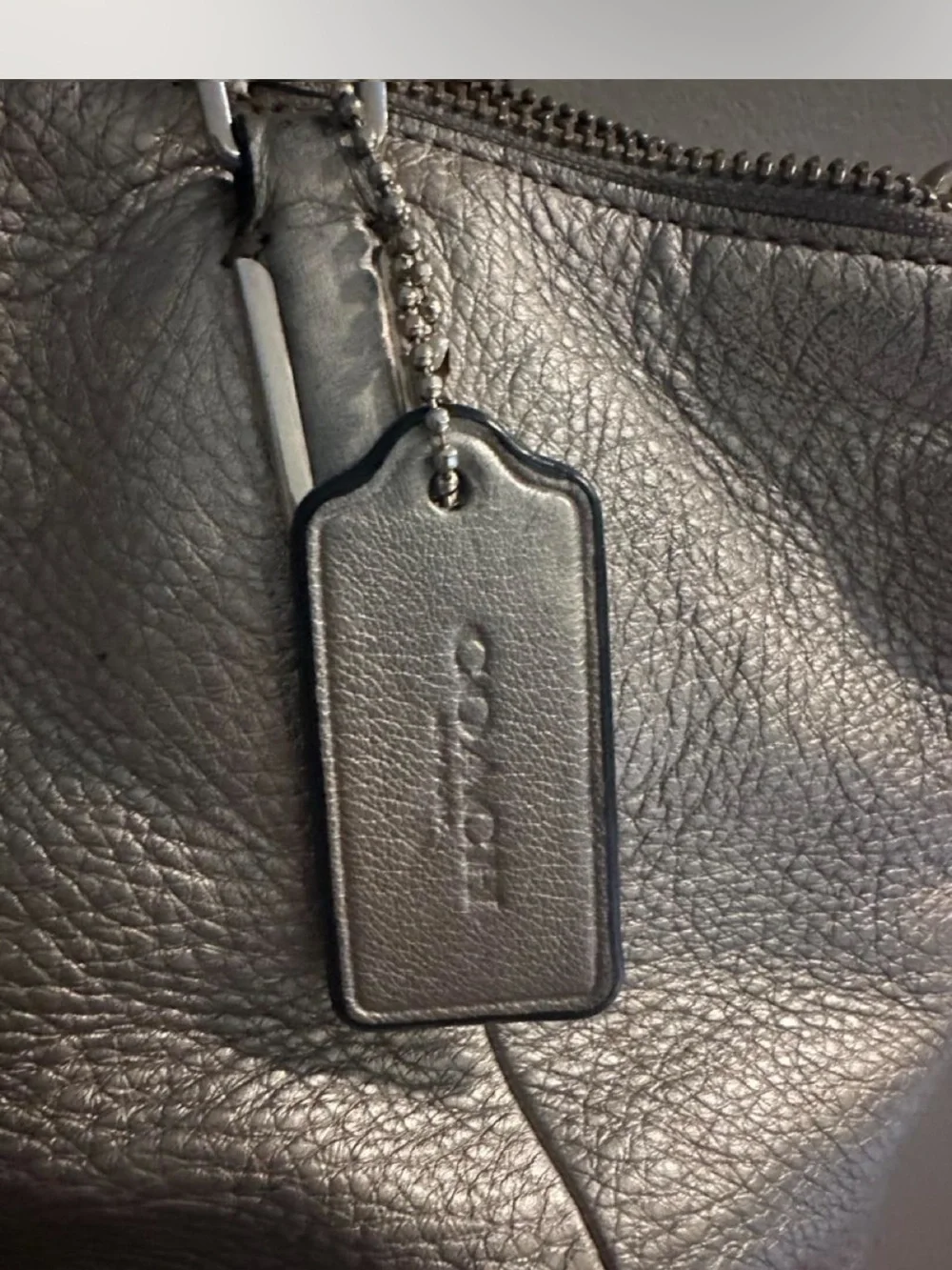 Coach vintage Kelsey Metallic Leather Shoulder Tote